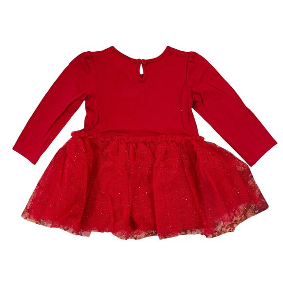 **NWT Children's Place Red W/Glitter "Best Gift Ever" Christmas Tutu Dress -6-9M - Picture 3 of 10